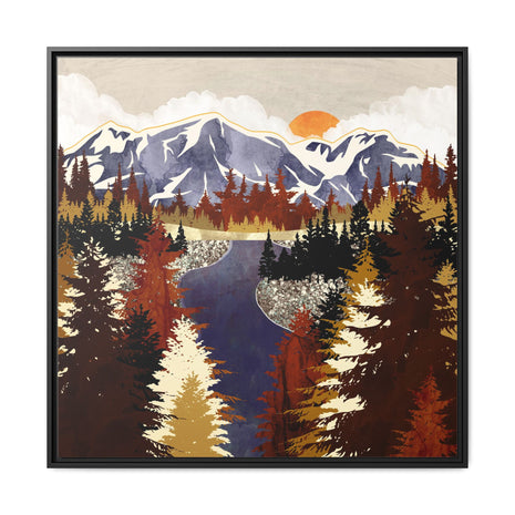 Autumn River - Matte Canvas, Framed (Multi-color)