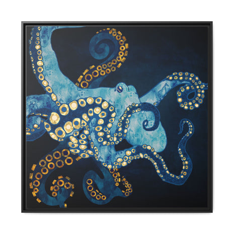 Metallic Octopus VII - Matte Canvas, Framed (Multi-color)