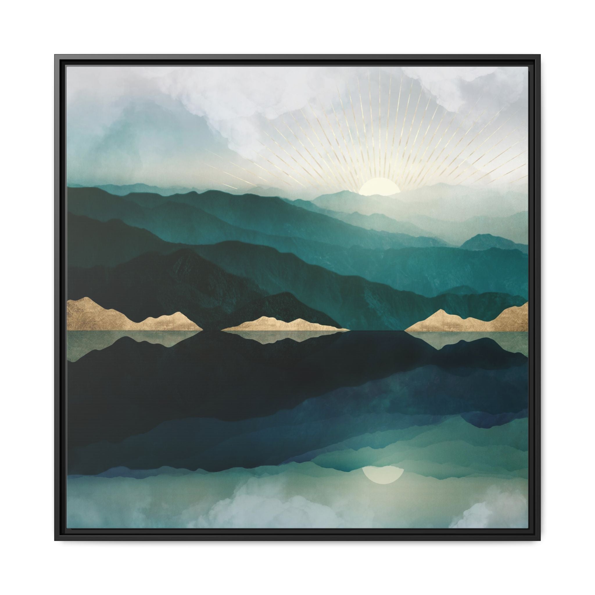 Waters Edge Reflection - Matte Canvas, Framed (Multi-color)