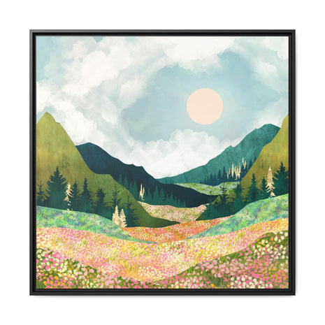Spring Flower Vista - Matte Canvas, Framed (Multi-color)