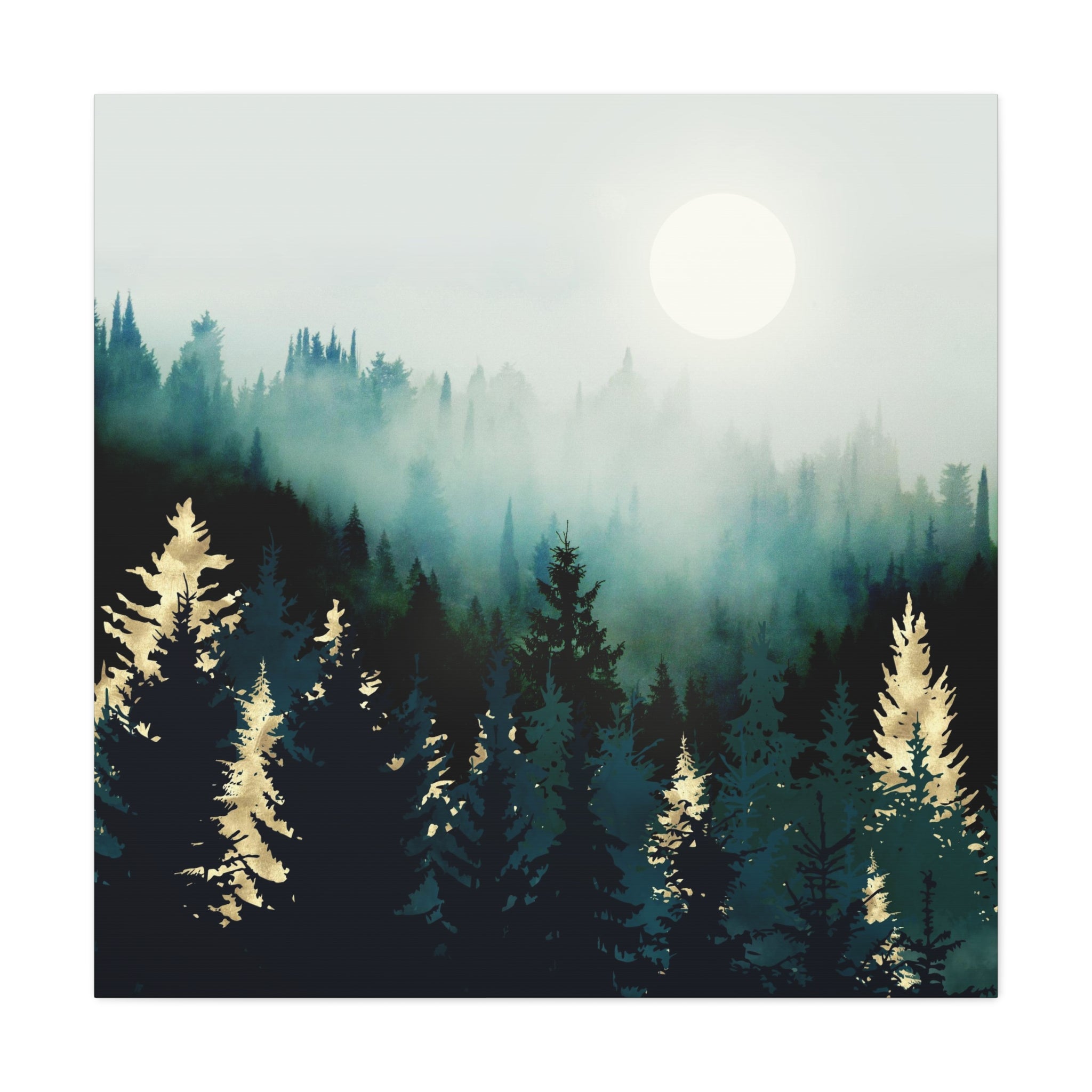 Forest Glow Matte Canvas, Stretched, No Frame
