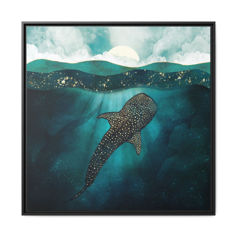 Metallic Whale Shark - Matte Canvas, Framed (Multi-color)