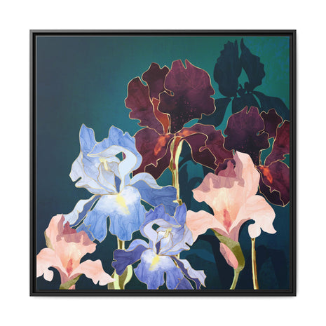 Iris Abstract - Matte Canvas, Framed (Multi-color)