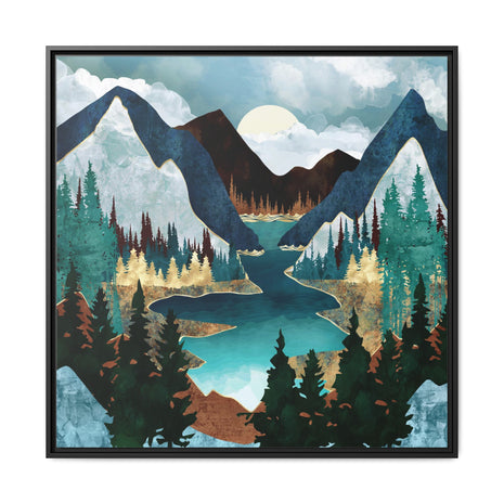 River Vista - Matte Canvas, Framed (Multi-color)