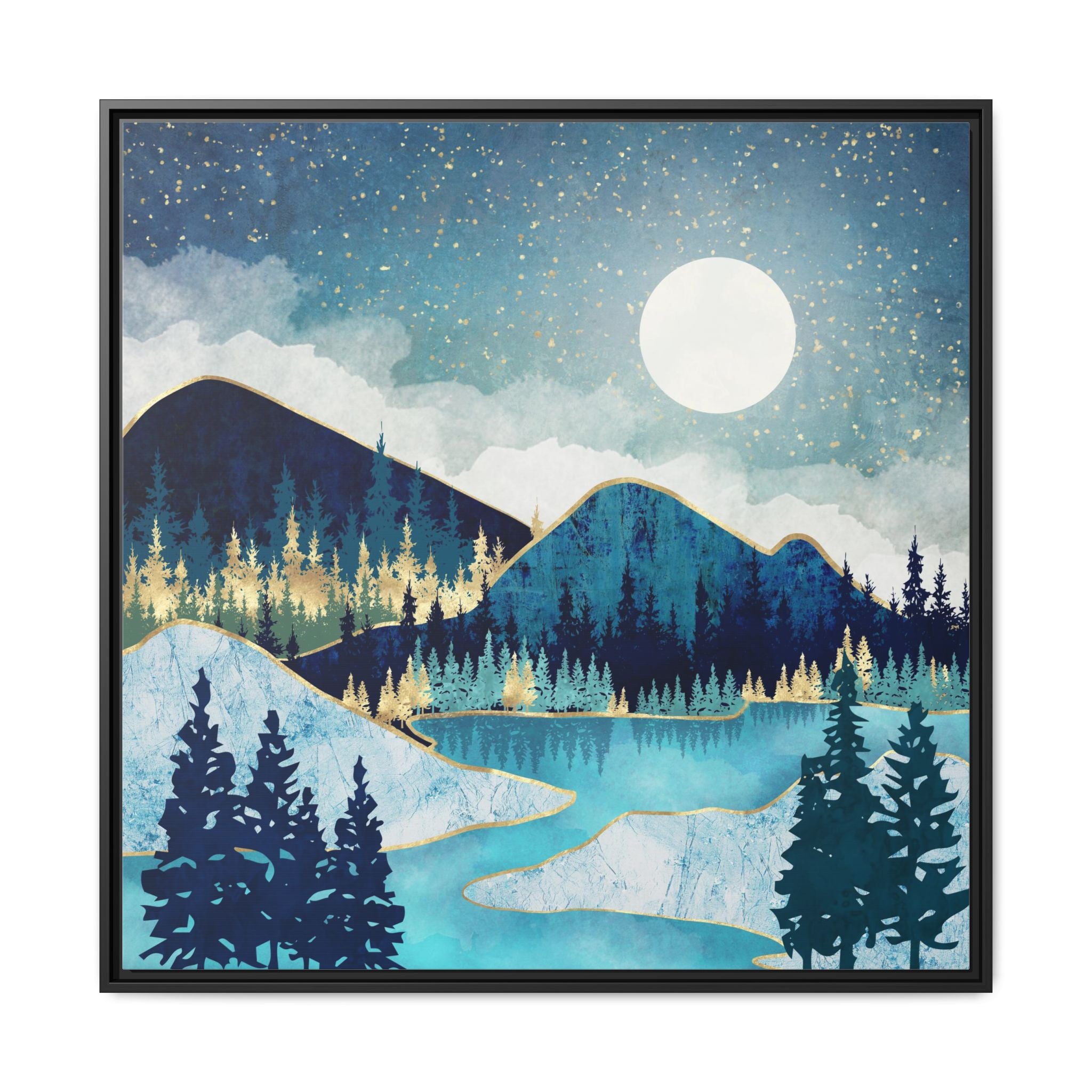 Morning Stars - Matte Canvas, Framed (Multi-color)