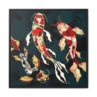 Metallic Koi - Matte Canvas, Framed (Multi-color)