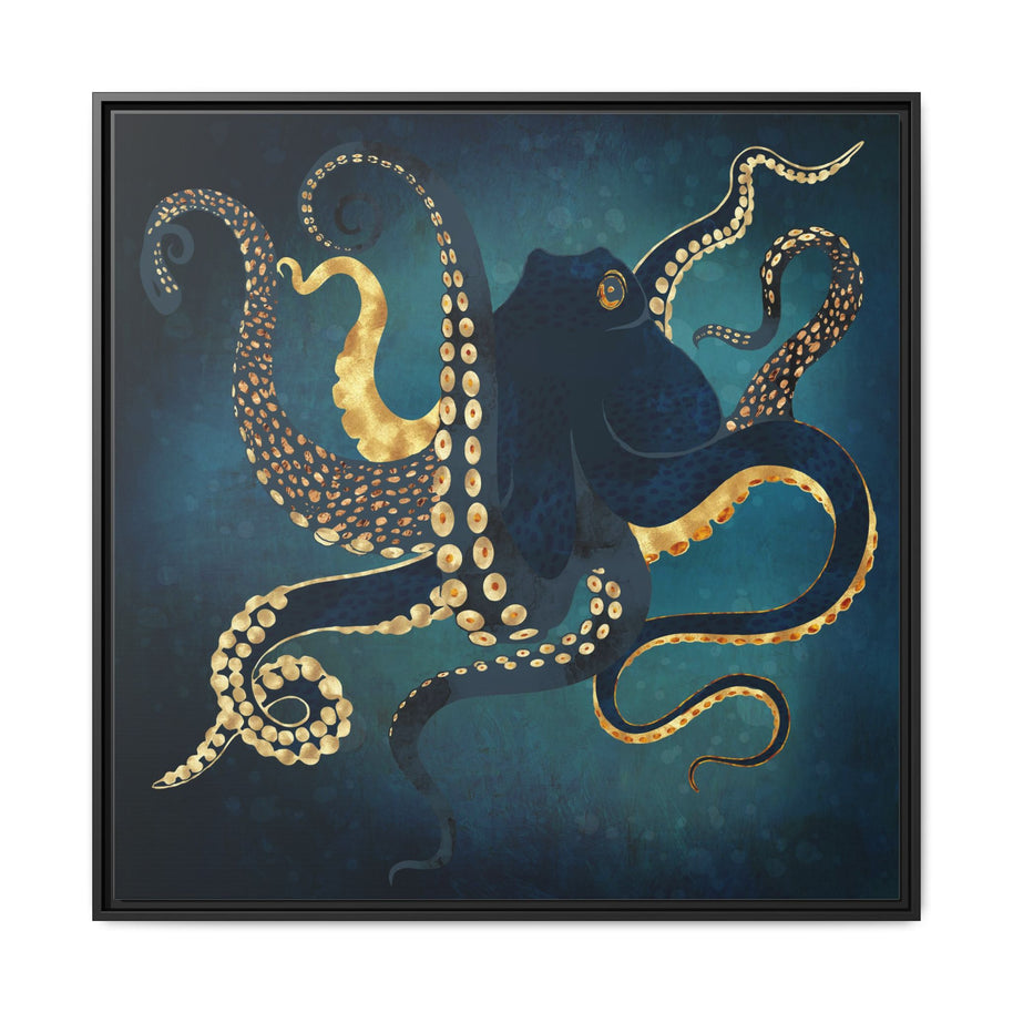 Metallic Octopus IV - Matte Canvas, Framed (Multi-color)