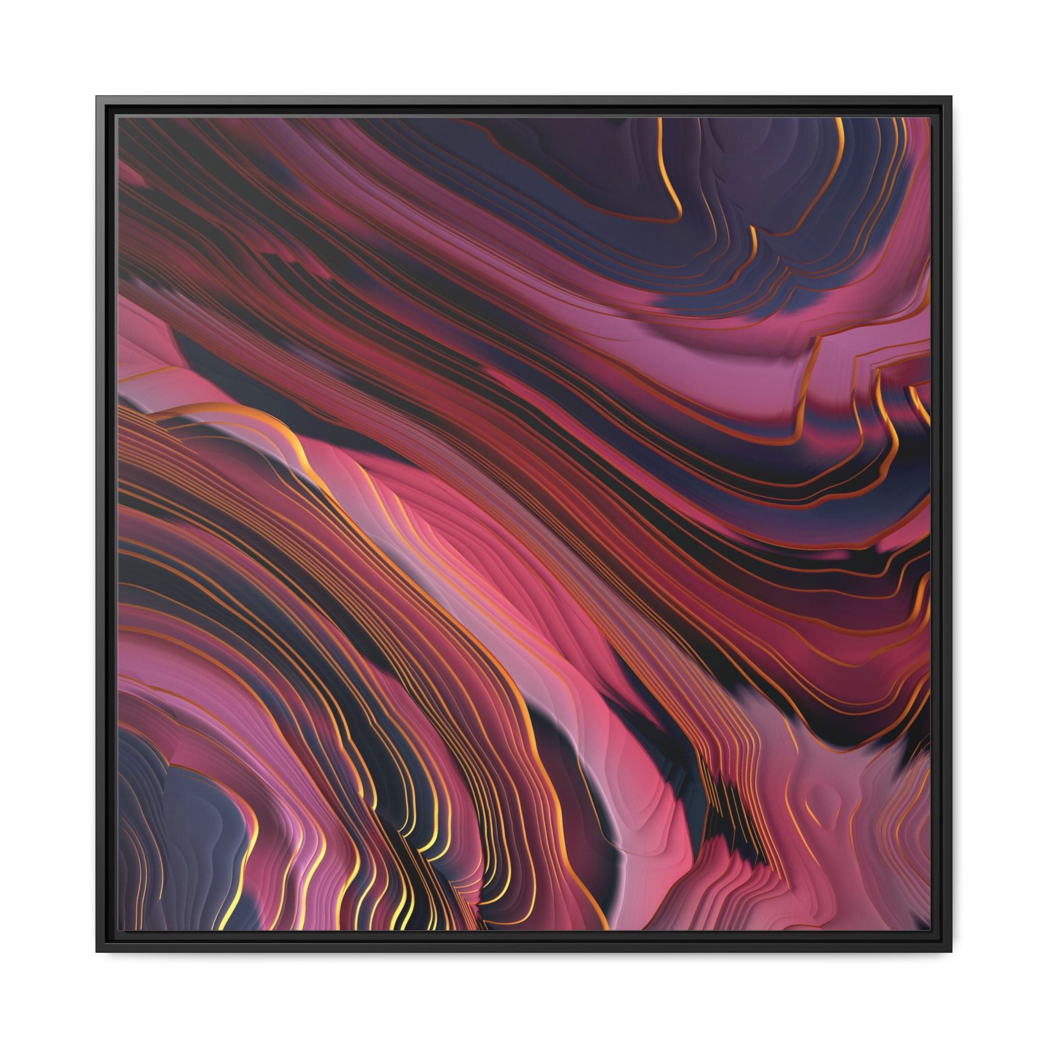 Plum Abstract - Matte Canvas, Framed (Multi-color)