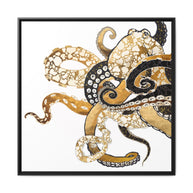 Metallic Octopus - Matte Canvas, Framed (Multi-color)
