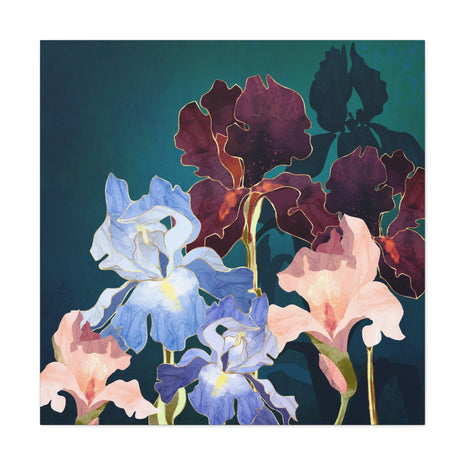 Iris Abstract Matte Canvas, Stretched, No Frame