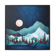 Moon Bay - Matte Canvas, Framed (Multi-color)