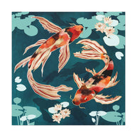 Metallic Koi VII Matte Canvas, Stretched, No Frame