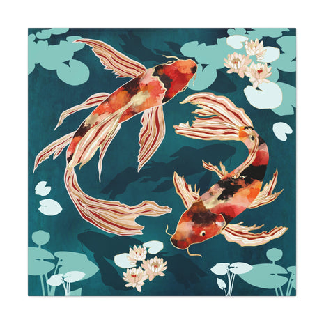 Metallic Koi VII Matte Canvas, Stretched, No Frame