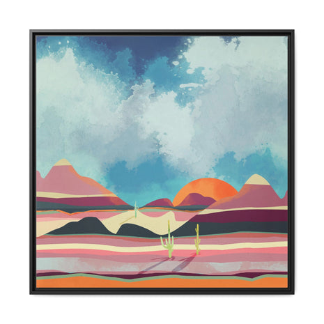 Pink Desert Glow - Matte Canvas, Framed (Multi-color)