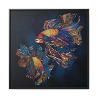 Metallic Beta Fish - Matte Canvas, Framed (Multi-color)