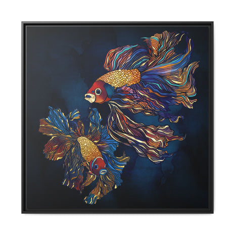 Metallic Beta Fish - Matte Canvas, Framed (Multi-color)