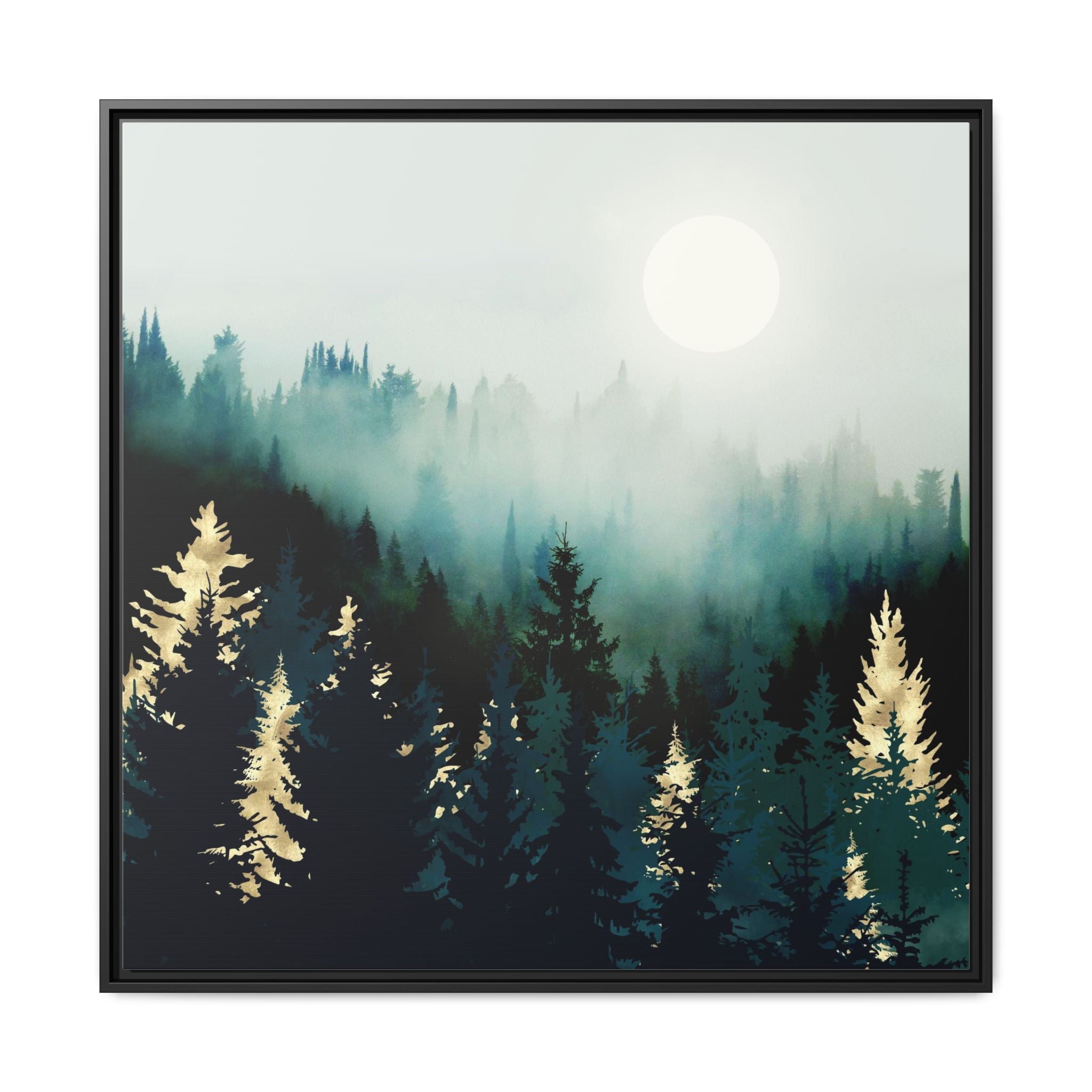 Forest Glow - Matte Canvas, Framed (Multi-color)