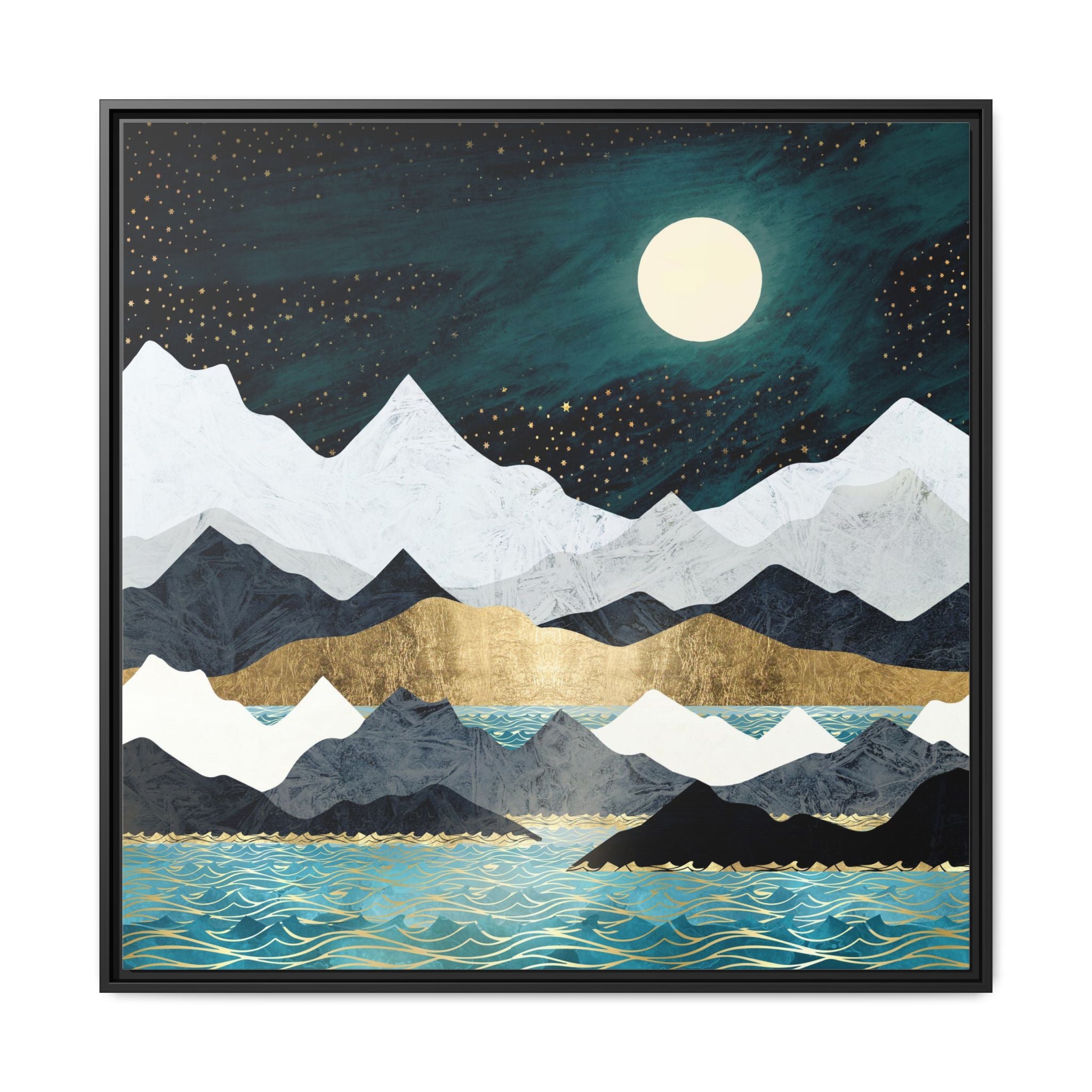 Ocean Stars - Matte Canvas, Framed (Multi-color)