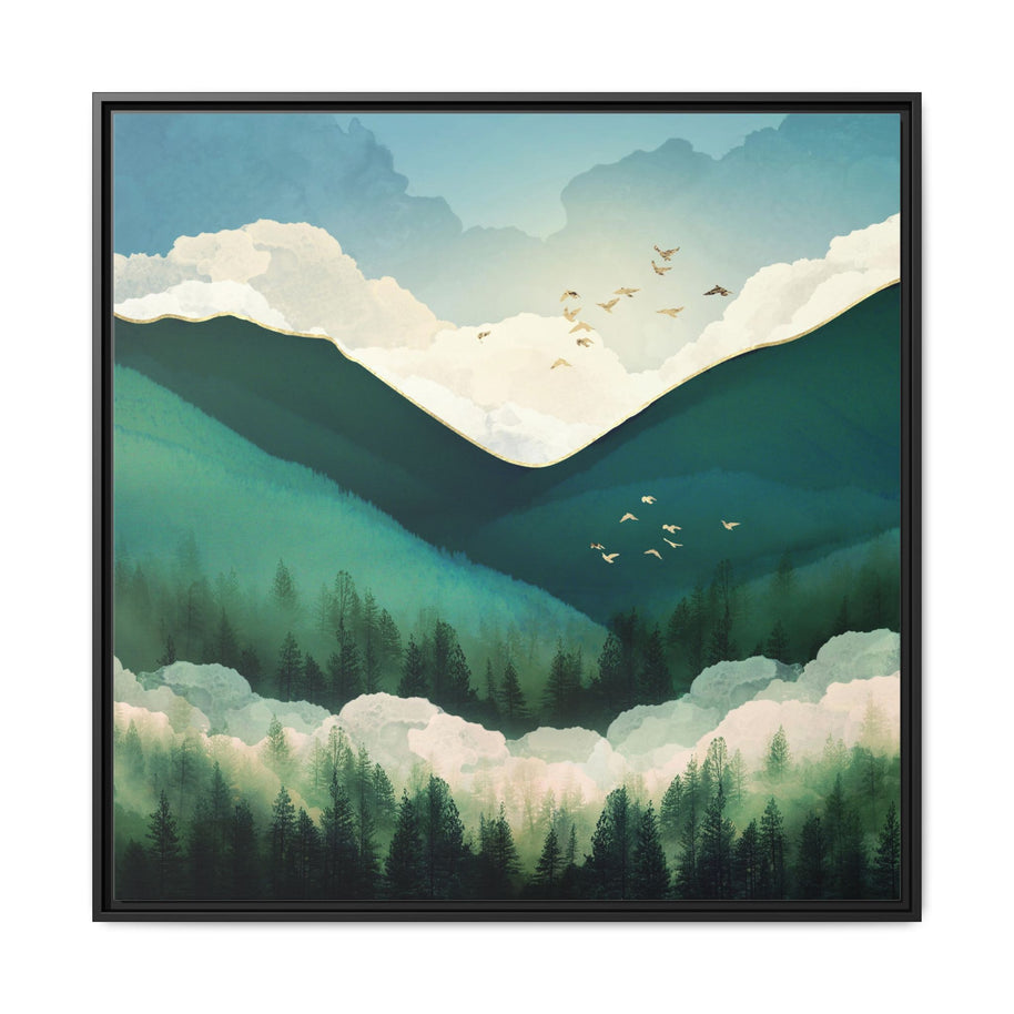 Emerald Hills - Matte Canvas, Framed (Multi-color)