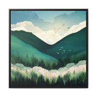 Emerald Hills - Matte Canvas, Framed (Multi-color)