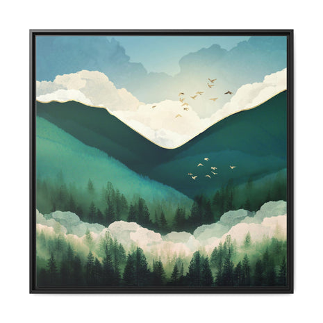 Emerald Hills - Matte Canvas, Framed (Multi-color)
