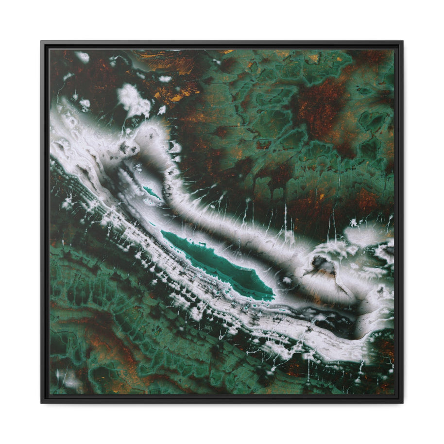 Emerald Agate - Matte Canvas, Framed (Multi-color)