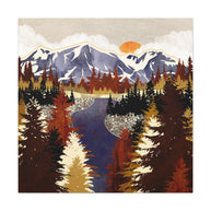 Autumn River Matte Canvas, Stretched, No Frame