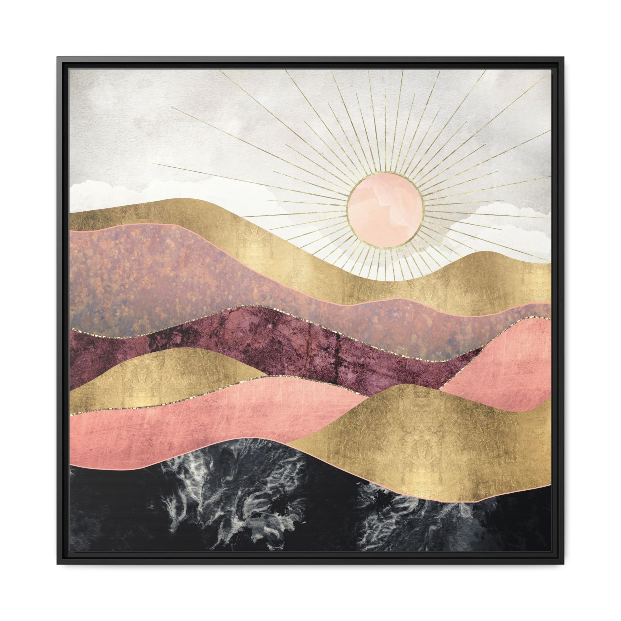 Blush Sun - Matte Canvas, Framed (Multi-color)