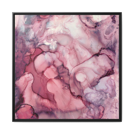 Liquid Mauve Abstract - Matte Canvas, Framed (Multi-color)