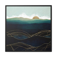 Indigo Waters - Matte Canvas, Framed (Multi-color)