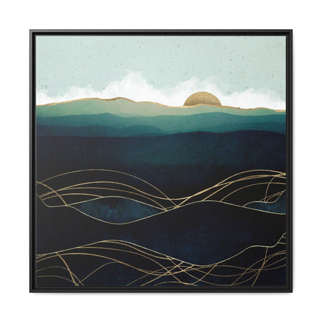 Indigo Waters - Matte Canvas, Framed (Multi-color)