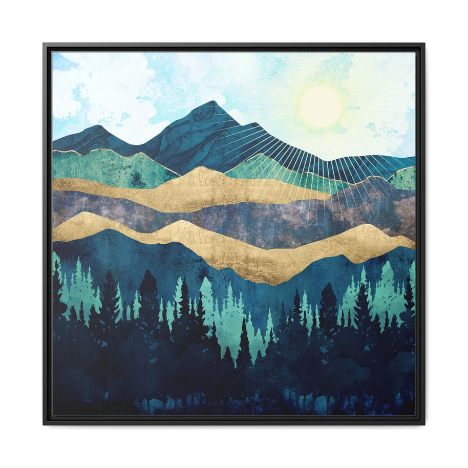 Blue Forest - Matte Canvas, Framed (Multi-color)