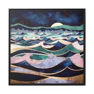Moonlit Ocean - Matte Canvas, Framed (Multi-color)
