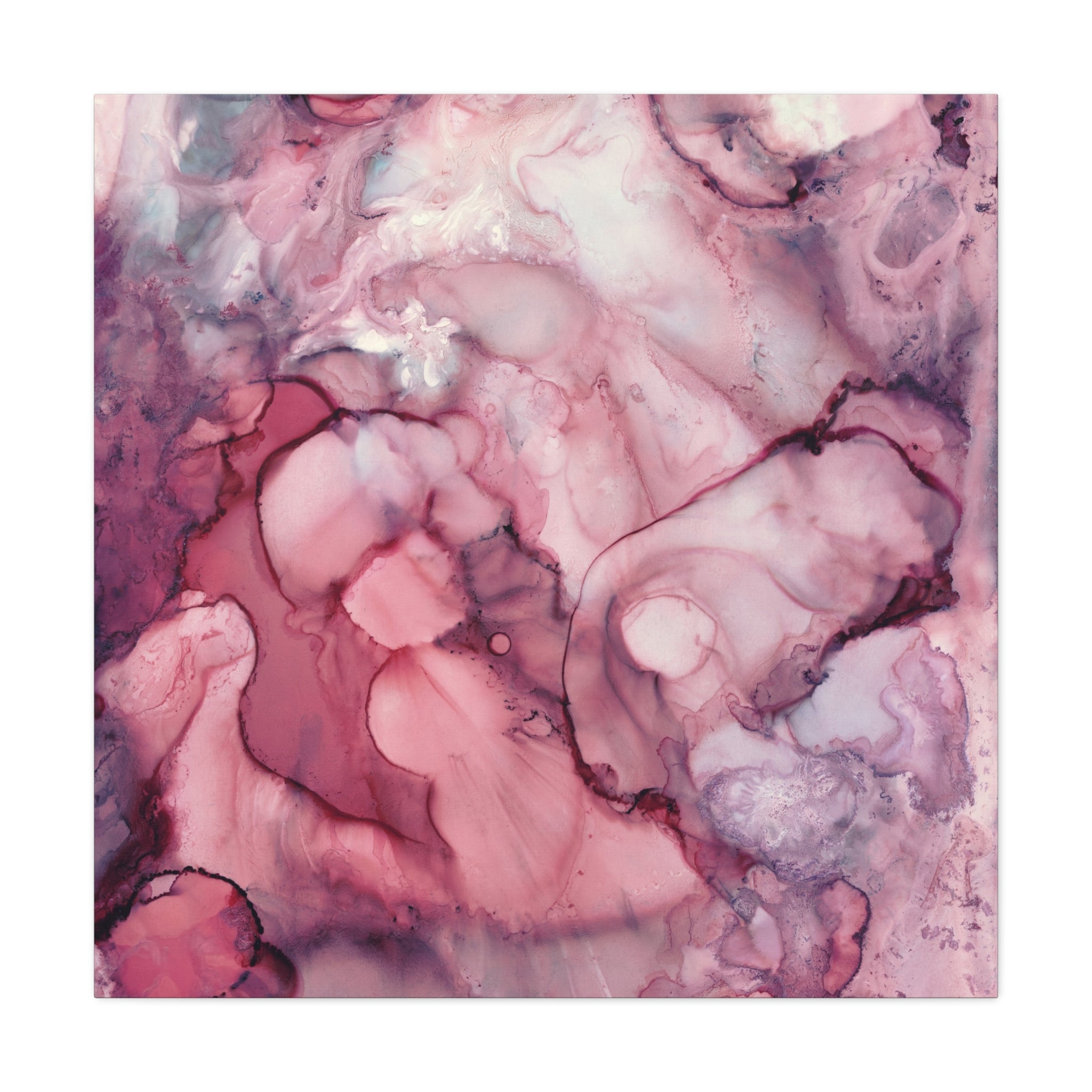 Liquid Mauve Abstract Matte Canvas, Stretched, No Frame