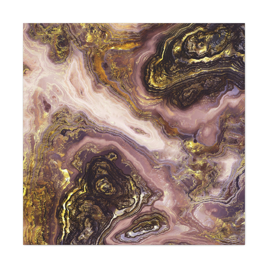 Liquid Gold Agate Matte Canvas, Stretched, No Frame