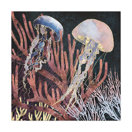Metallic Coral Matte Canvas, Stretched, No Frame