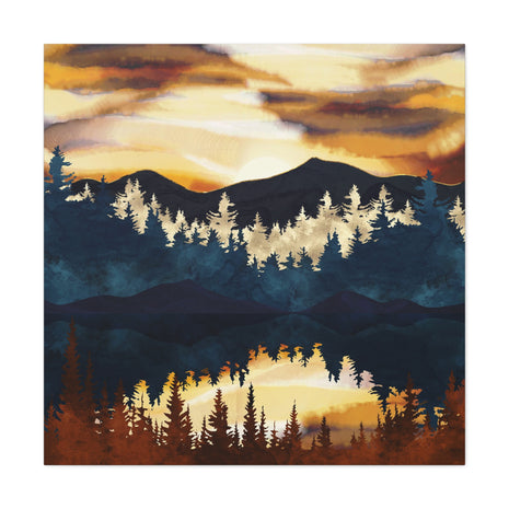 Fall Sunset Matte Canvas, Stretched, No Frame