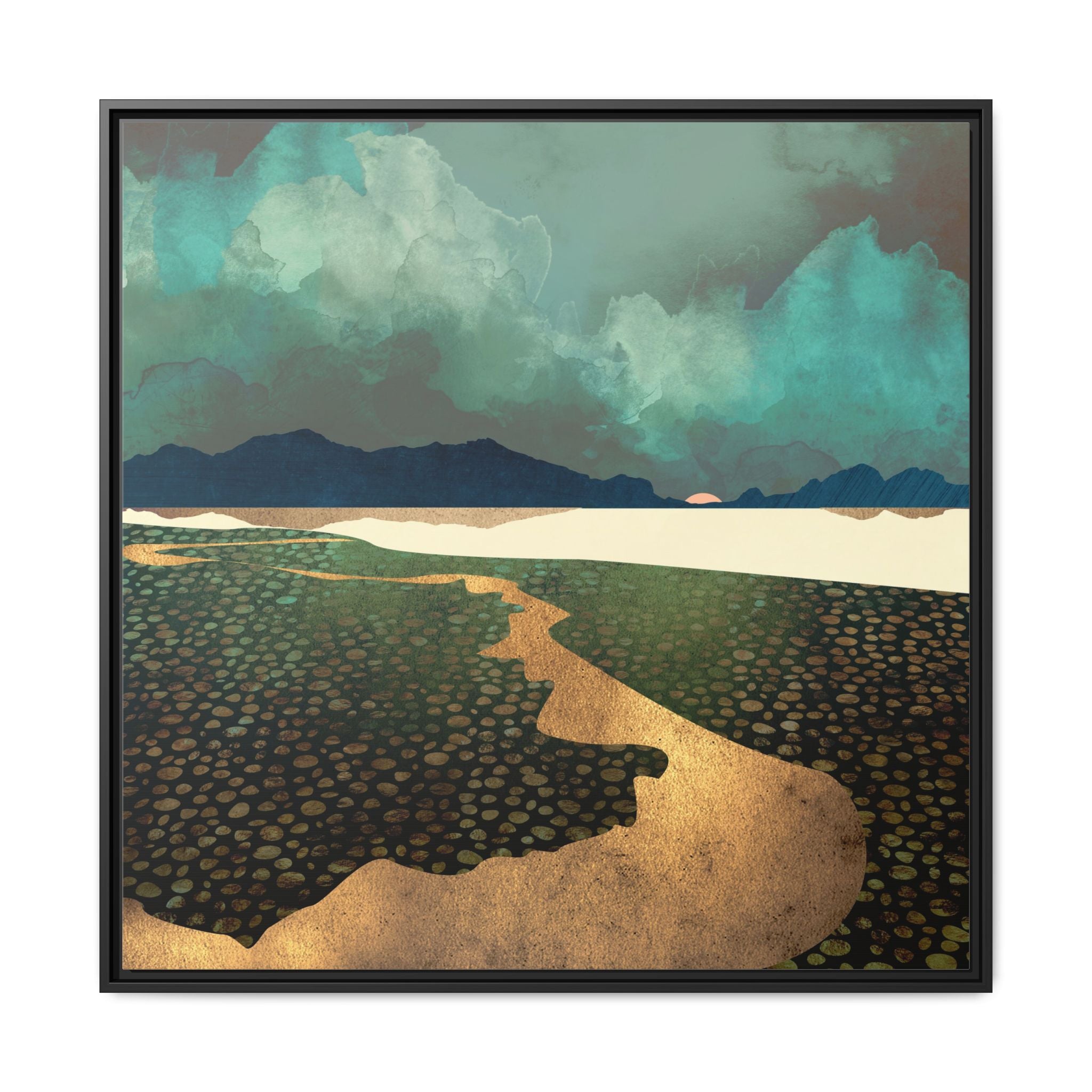 Distant Land - Matte Canvas, Framed (Multi-color)