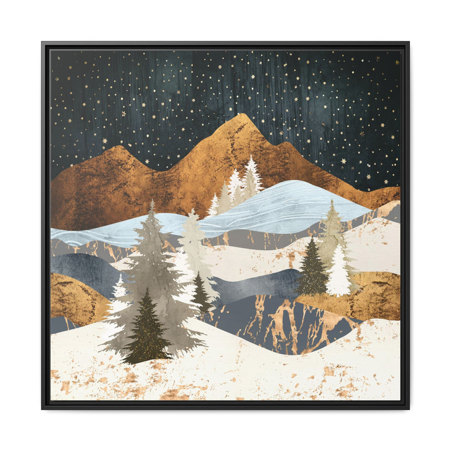 Winter Stars - Matte Canvas, Framed (Multi-color)