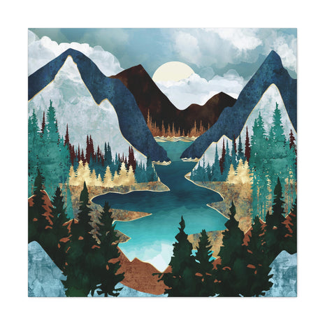 River Vista Matte Canvas, Stretched, No Frame