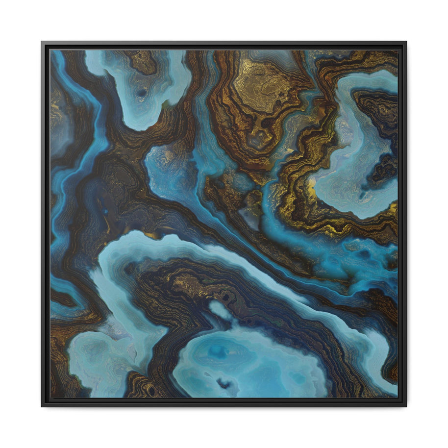 Blue Agate - Matte Canvas, Framed (Multi-color)