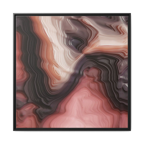 Velvet Cake Abstract - Matte Canvas, Framed (Multi-color)