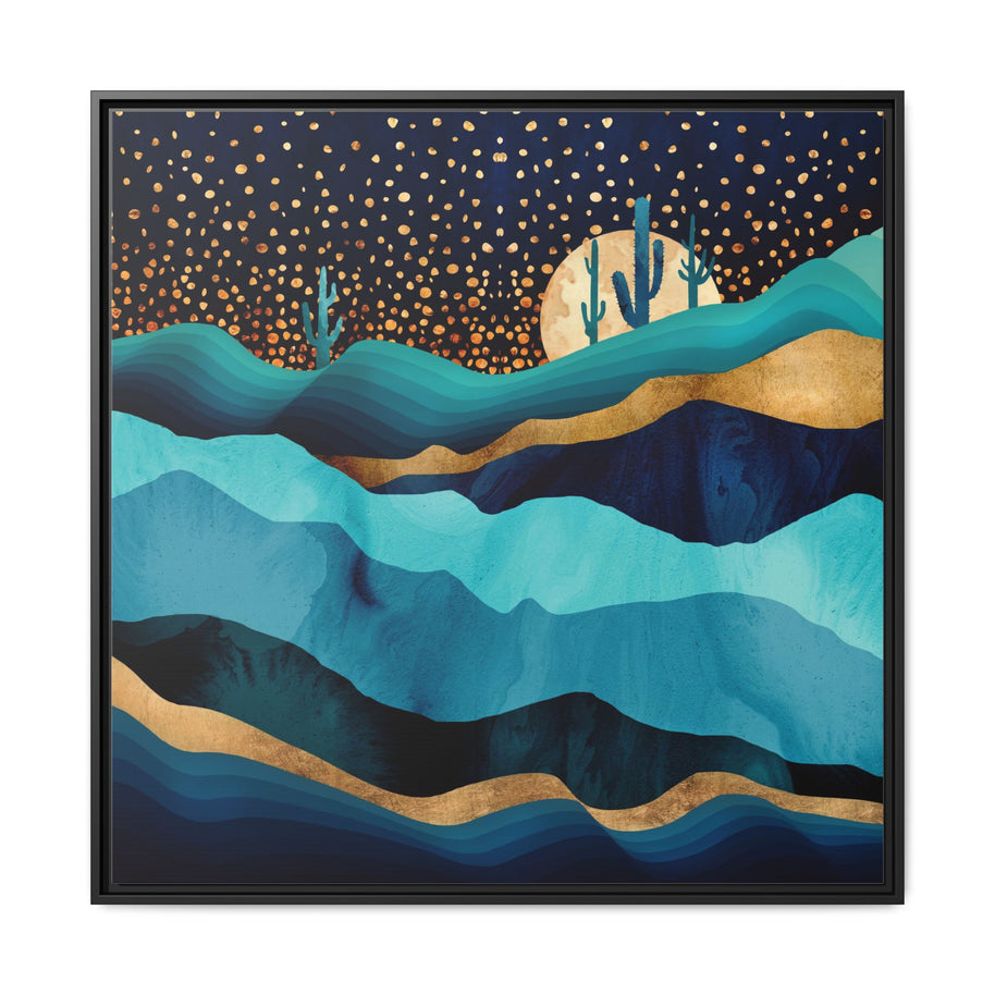 Indigo Desert Night - Matte Canvas, Framed (Multi-color)