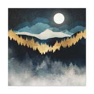Indigo Night Matte Canvas, Stretched, No Frame