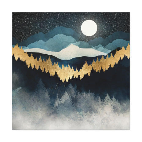 Indigo Night Matte Canvas, Stretched, No Frame