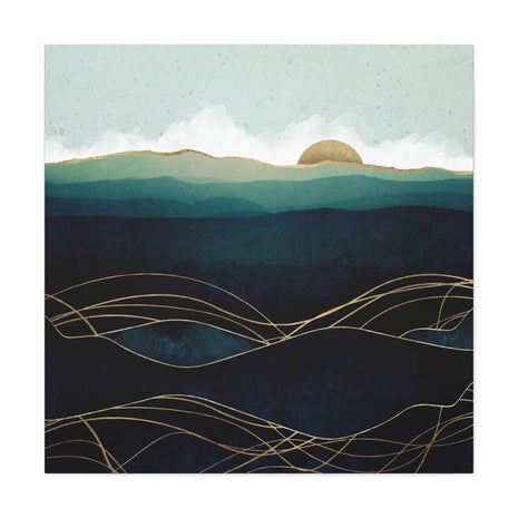 Indigo Waters Matte Canvas, Stretched, No Frame