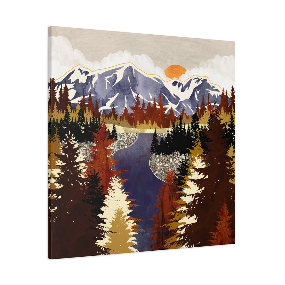 Autumn River Matte Canvas, Stretched, No Frame
