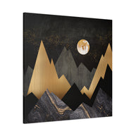 Golden Night Peaks Matte Canvas, Stretched, No Frame