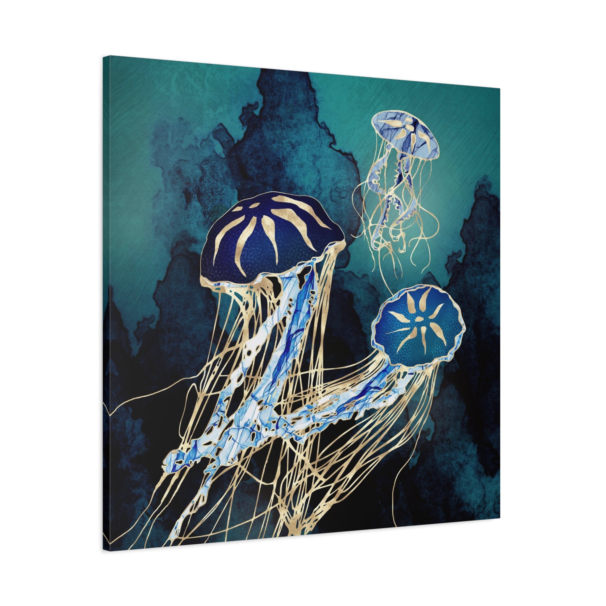 Metallic Jellyfish III Matte Canvas, Stretched, No Frame