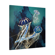 Metallic Jellyfish III Matte Canvas, Stretched, No Frame
